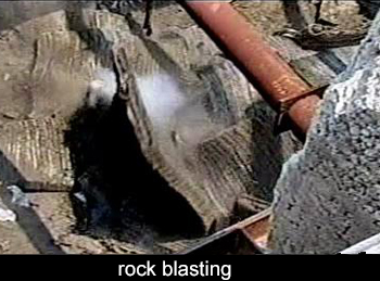 rock blasing mats
